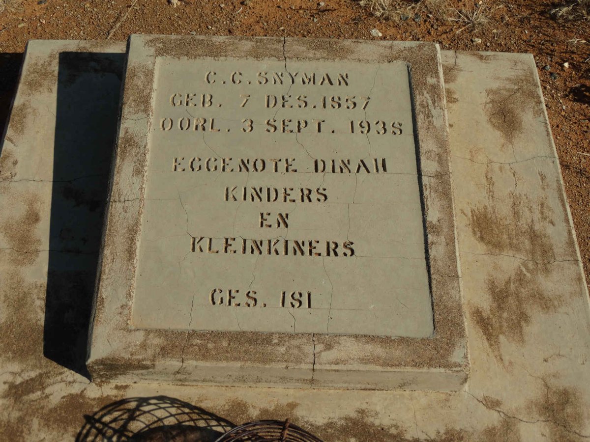 SNYMAN C.C. 1857-1938
