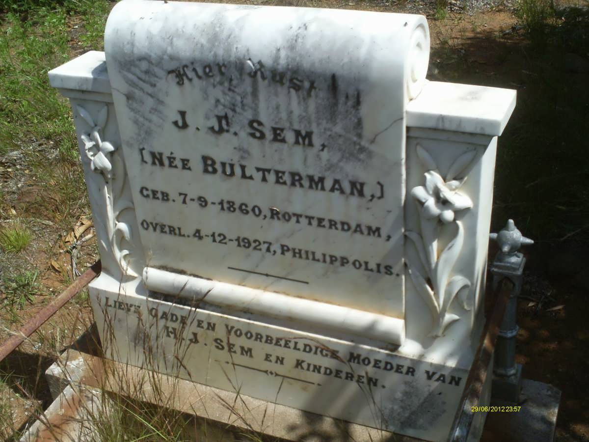SEM J.J. nee BULTERMAN 1860-1927