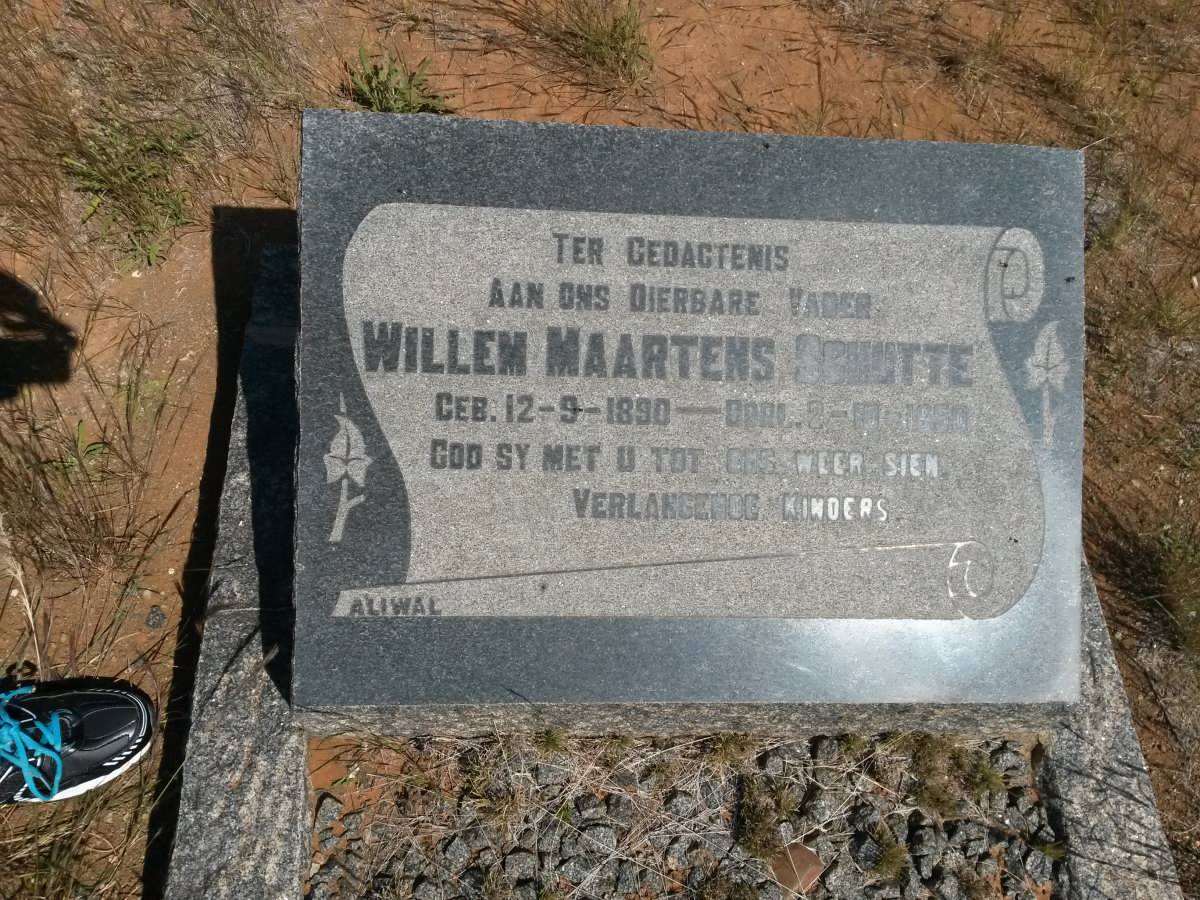 SCHUTTE Willem Maartens 1890-1950