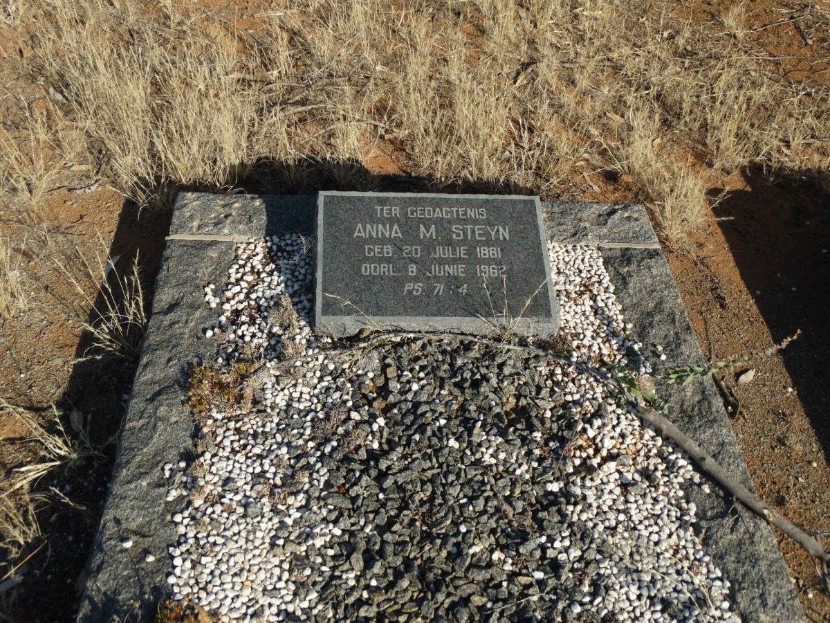 STEYN Anna M. 1881-1962