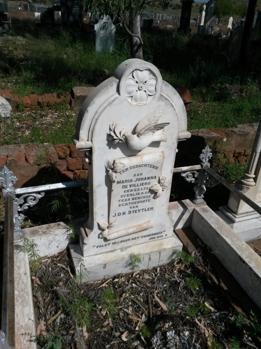 STEYTLER Maria Johanna nee De VILLIERS 1872-1905