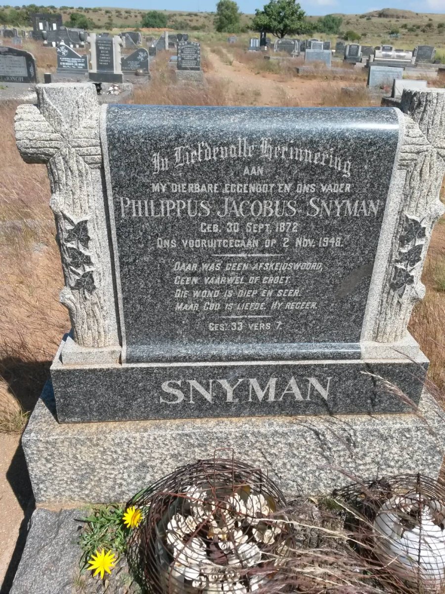 SNYMAN Philippus Jacobus 1872-1948
