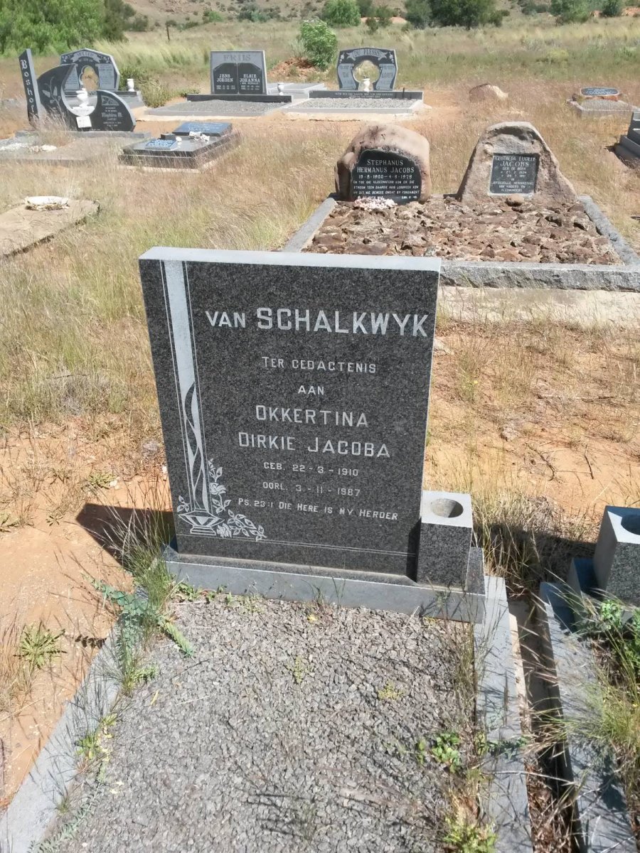 SCHALKWYK Okkertina Dirkie Jacoba, van 1910-1987