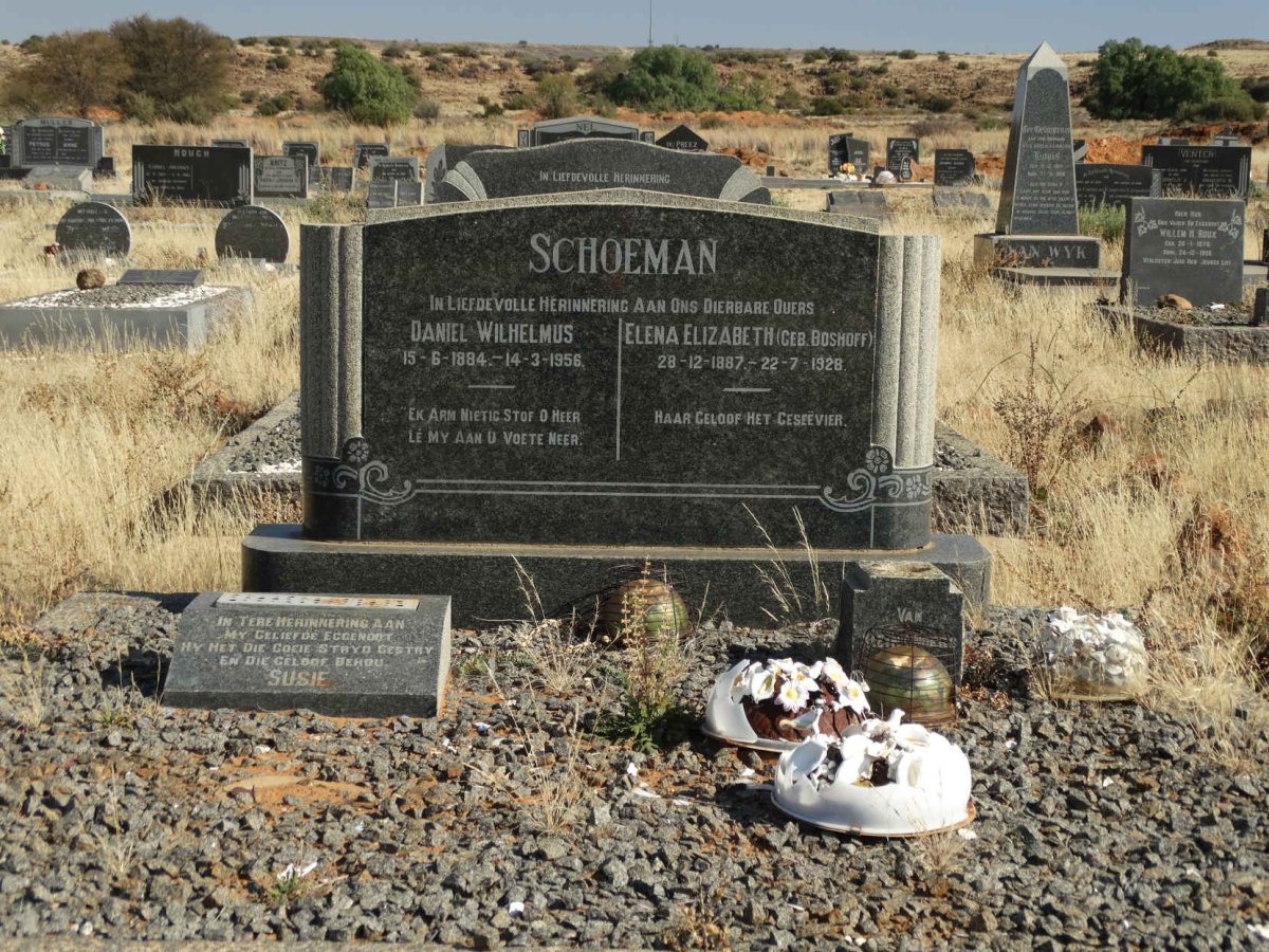 SCHOEMAN Daniel Wilhelmus 1884-1956 &amp; Elena Elizabeth BOSHOFF 1887-1928