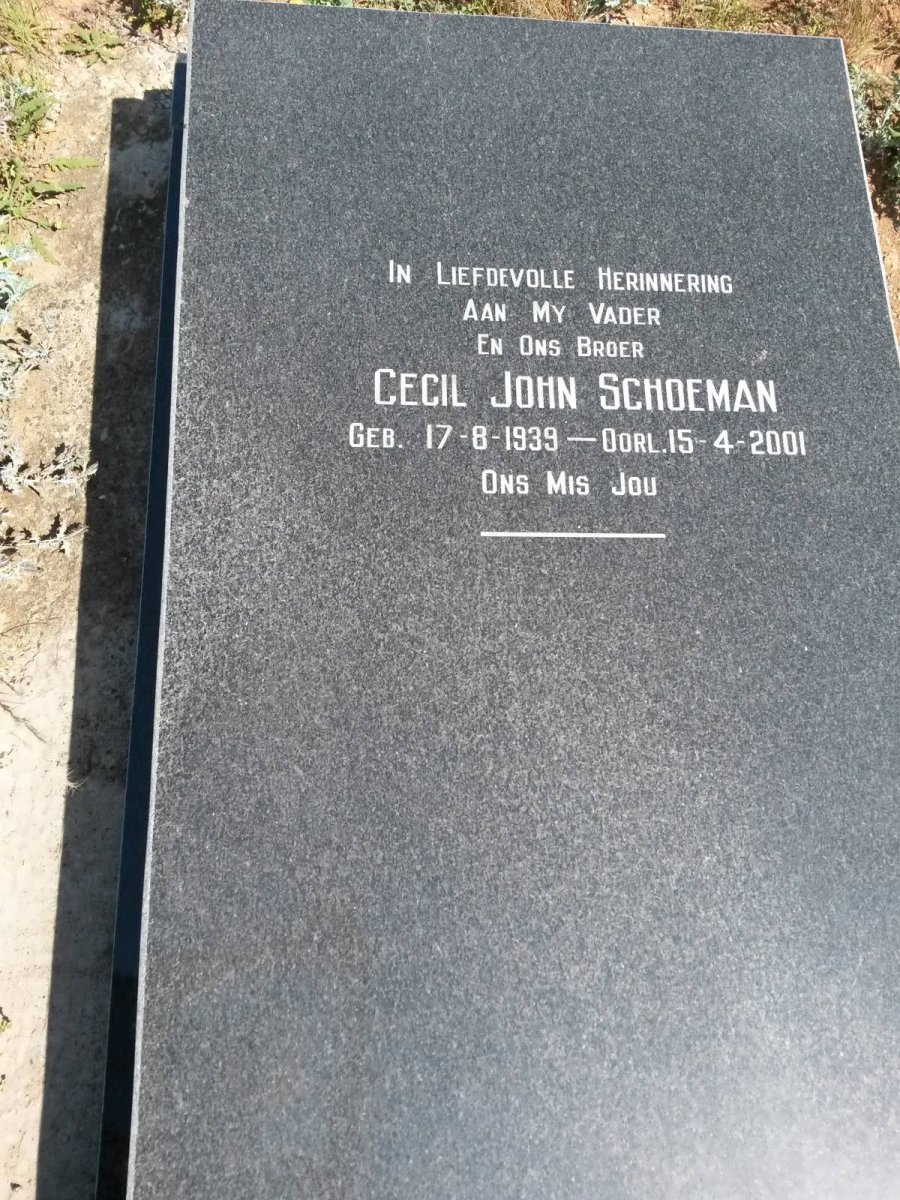 SCHOEMAN Cecil John 1939-2001