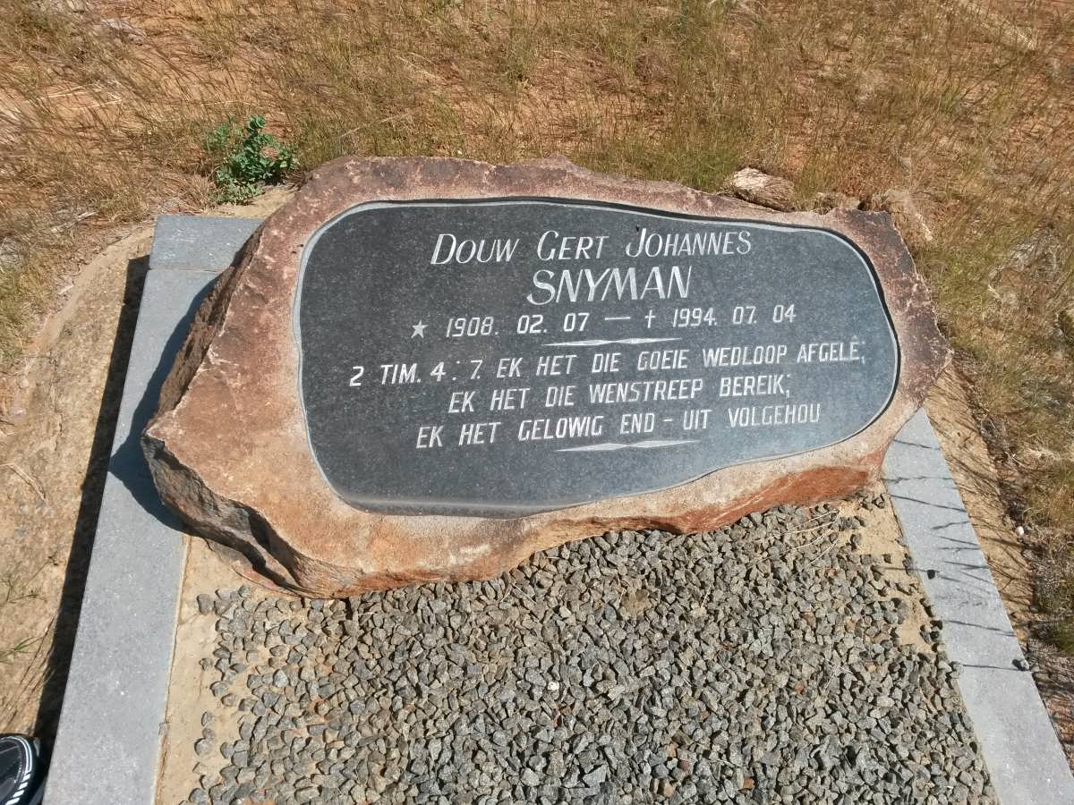 SNYMAN Douw Gert Johannes 1908-1994