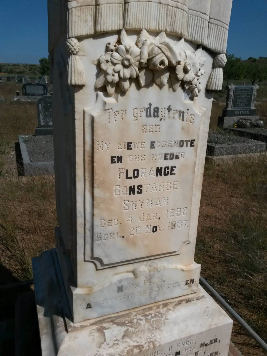 SNYMAN Florence Constance 1892-1937