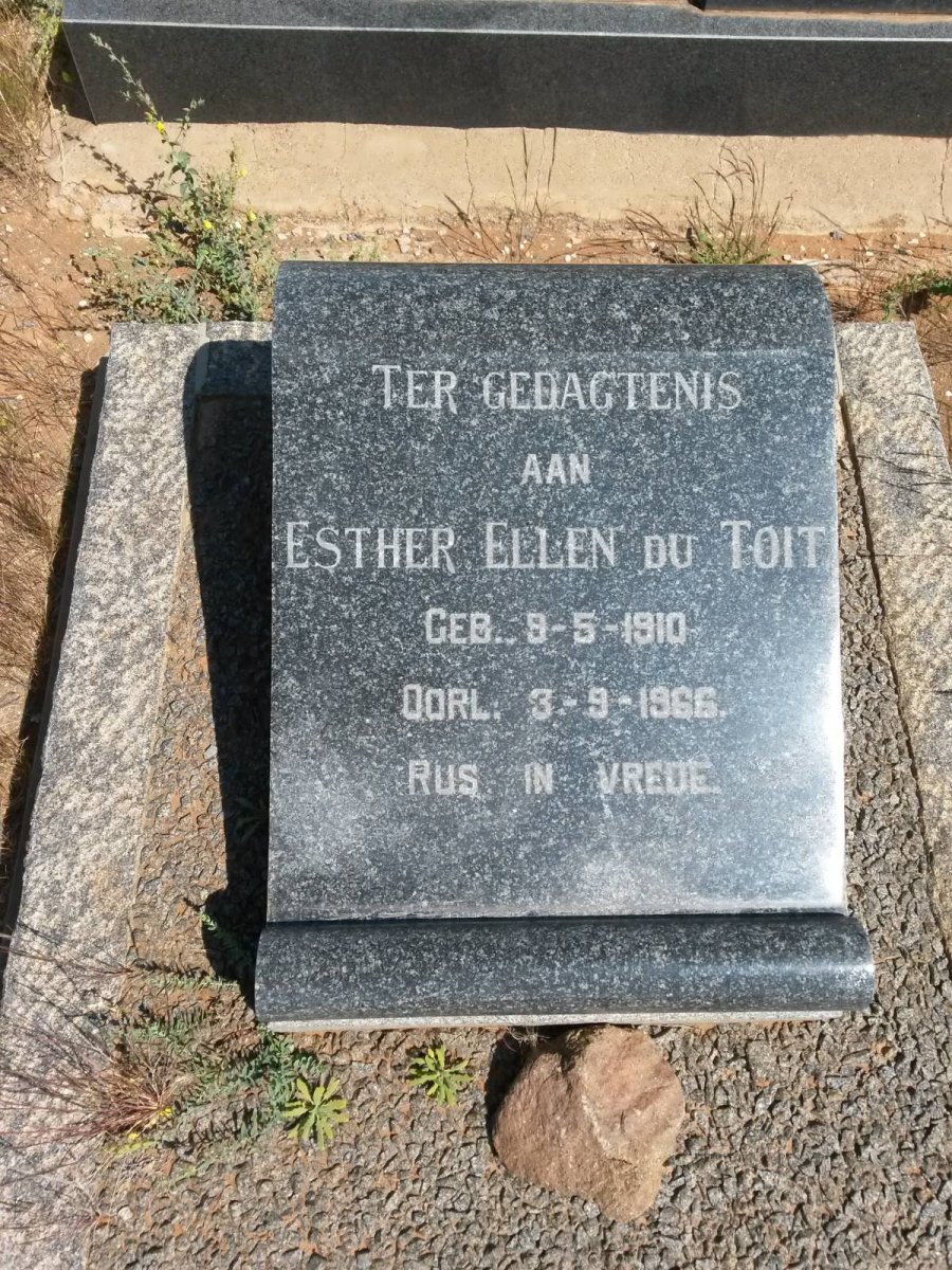 TOIT Esther Ellen, du 1910-1966