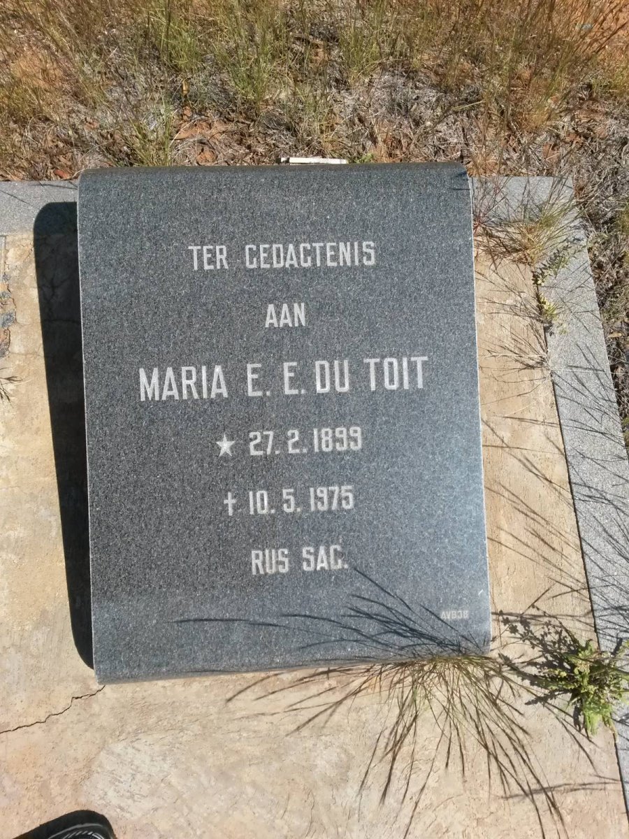 TOIT Maria E.E., du 1899-1975