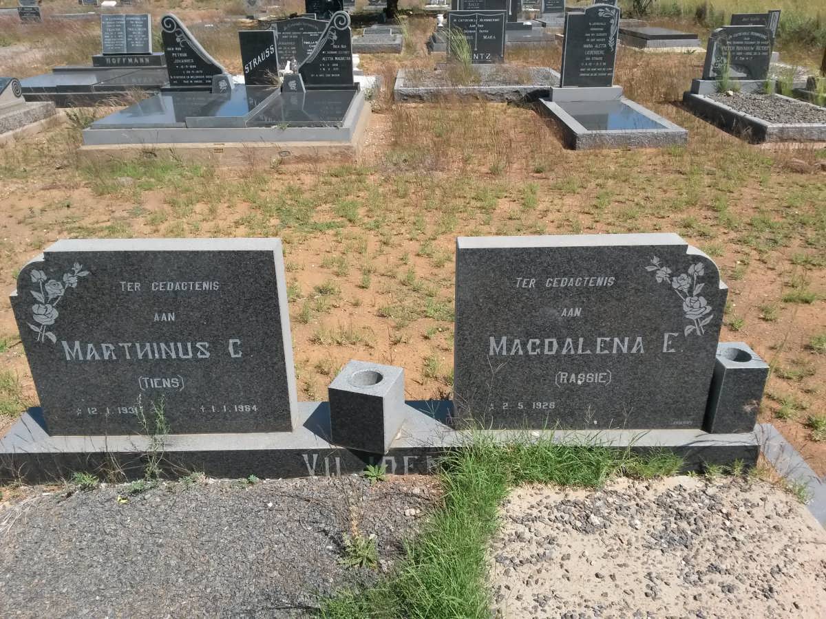 VILJOEN Marthinus C. 1931-1984 &amp; Magdalena E. 1926-