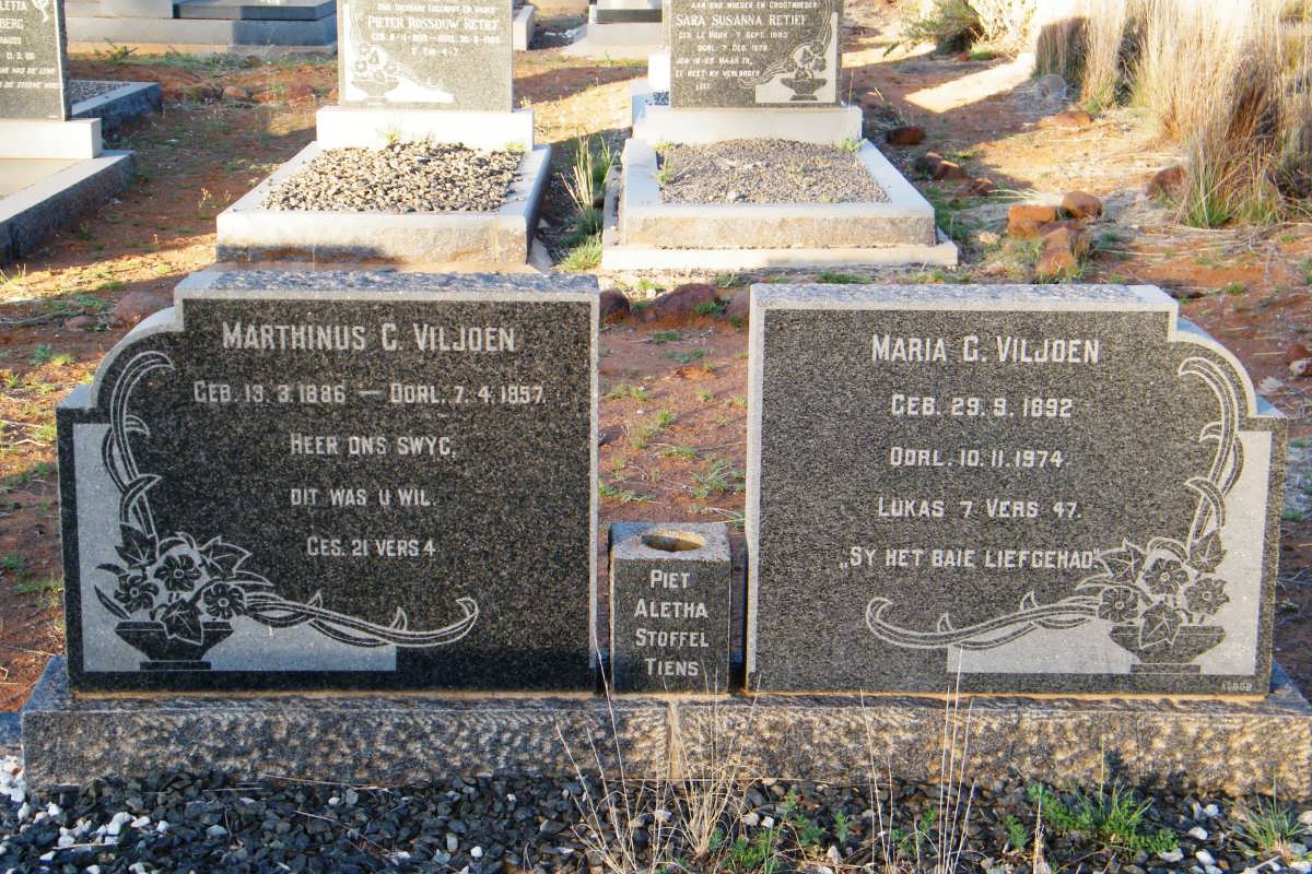 VILJOEN Marthinus C. 1886-1957 &amp; Maria G. 1892-1974
