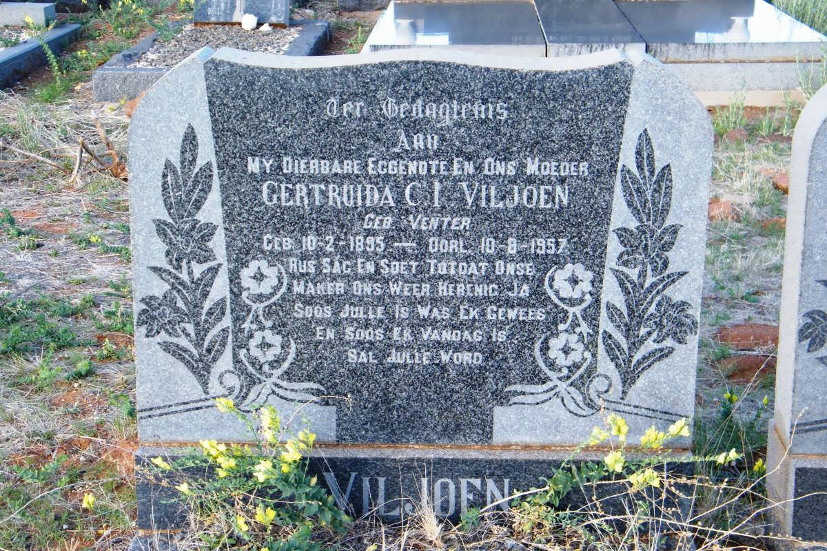 VILJOEN Gertruida C.I. nee VENTER 1895-1957