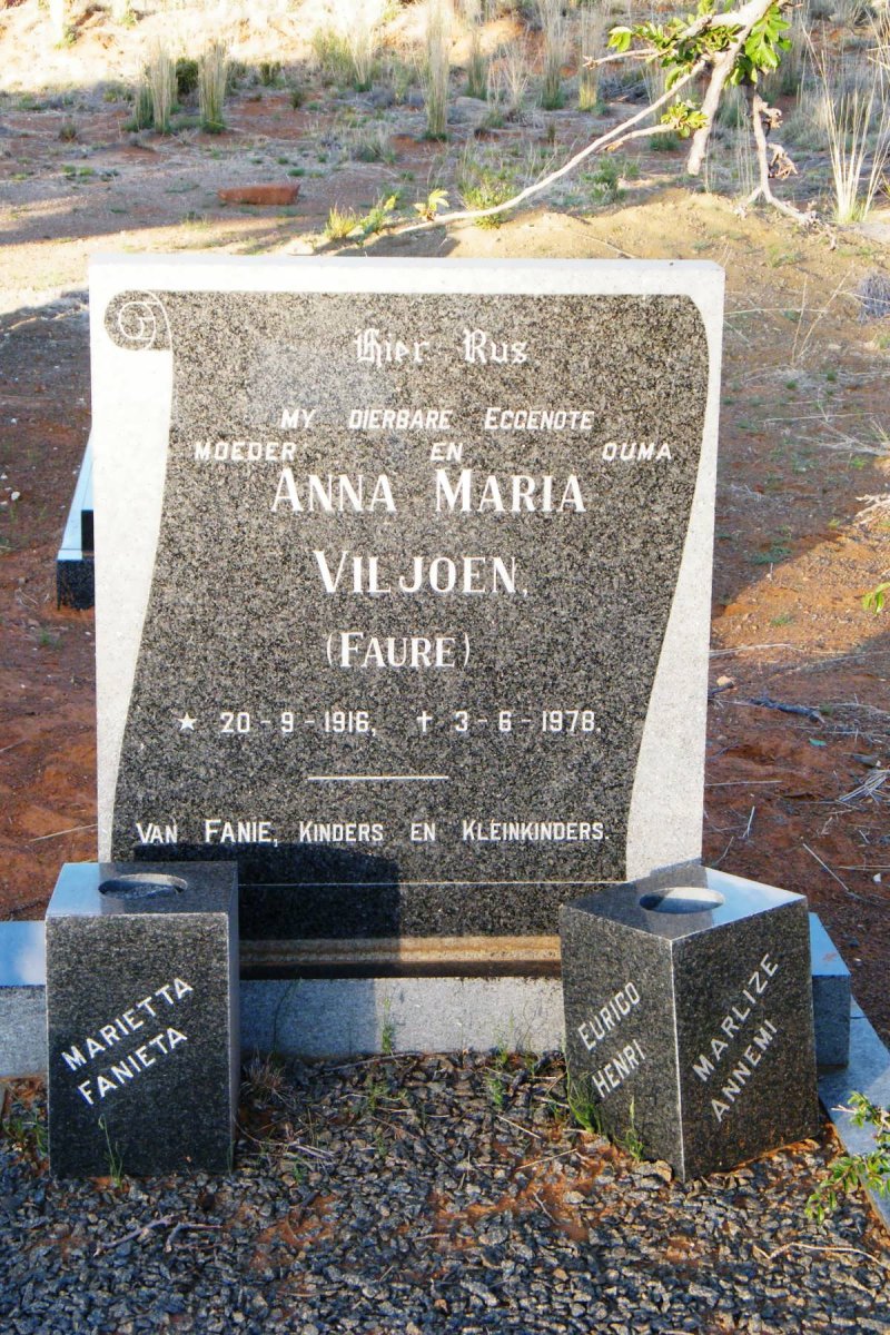 VILJOEN Anna Maria nee FAURE 1916-1978