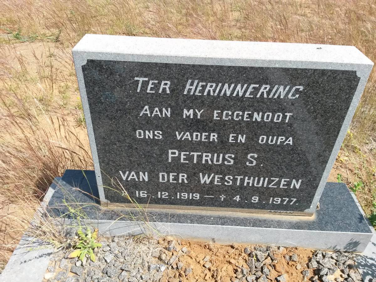 WESTHUIZEN Petrus S., van der 1919-1977