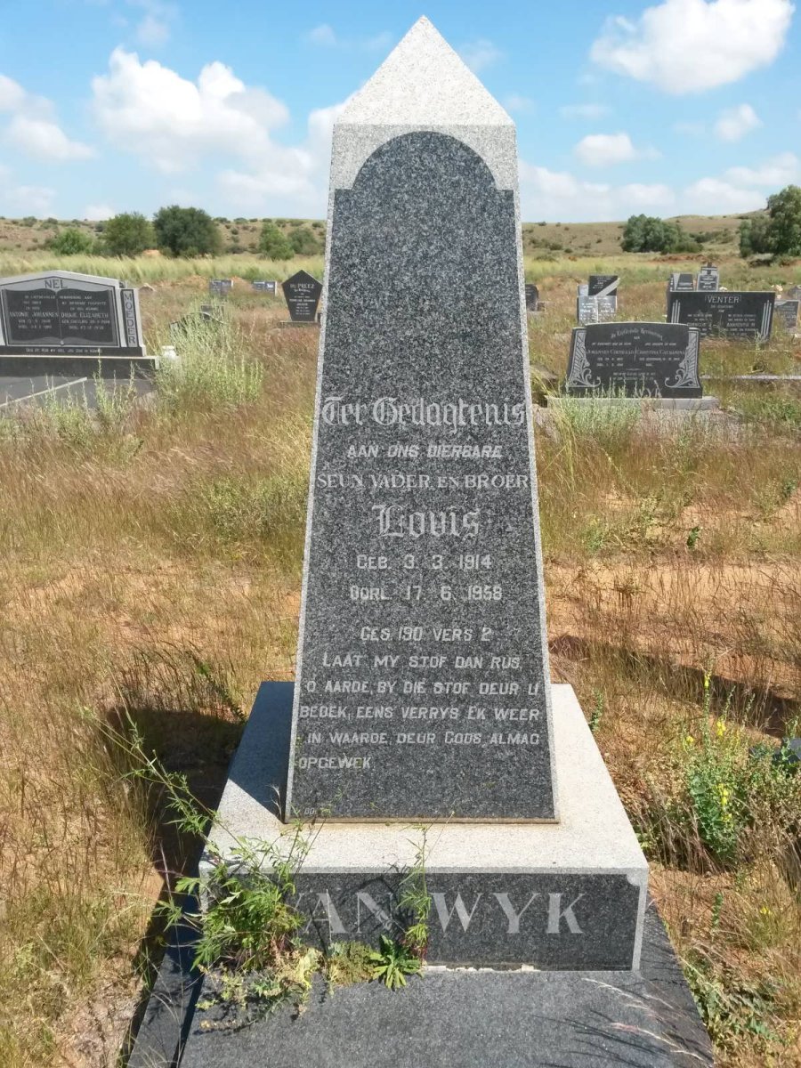 WYK Louis, van 1914-1958