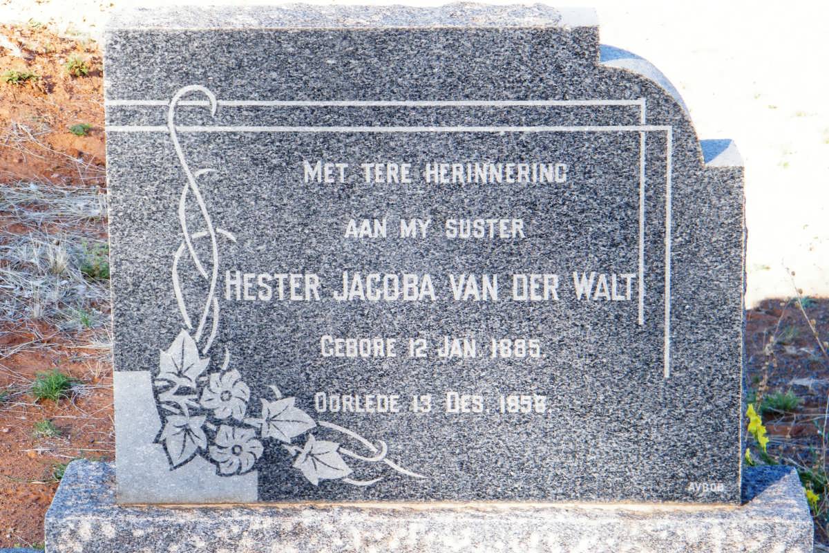 WALT Hester Jacoba, VAN DER 1885-1958