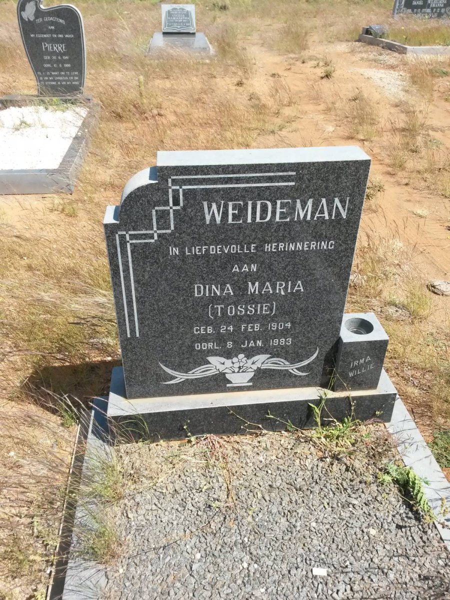 WEIDEMAN Dina Maria 1904-1983