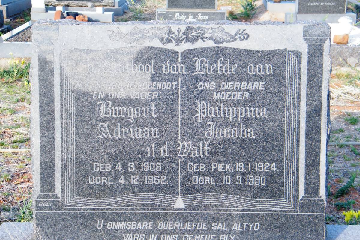 WALT Bergert Adriaan, v.d. 1909-1962 &amp; Philippina Jacoba 1924-1990