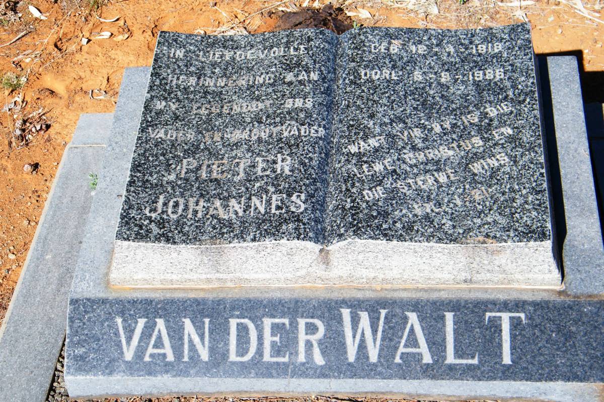 WALT Pieter Johannes, van der 1818-1986