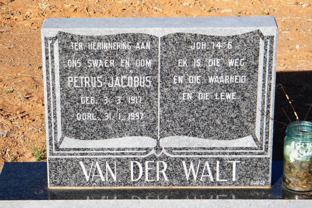 WALT Petrus Jacobus, van der 1917-1997