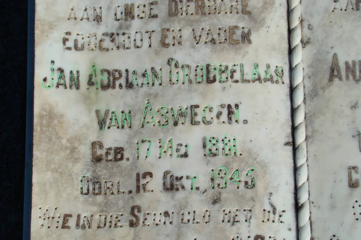 ASWEGEN Jan Adriaan, van 1881-1945