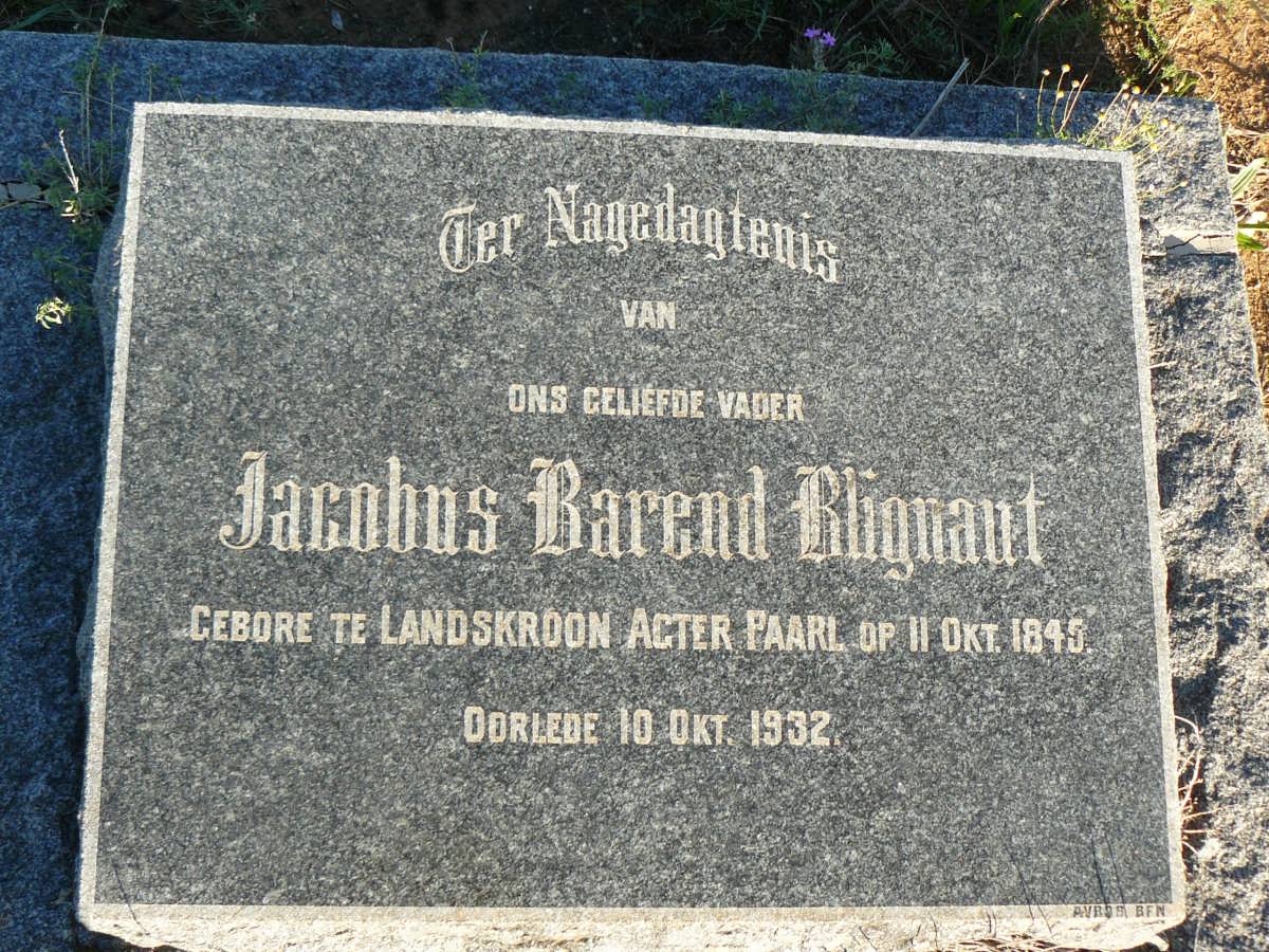 BLIGNAUT Jacobus Barend 1845-1932