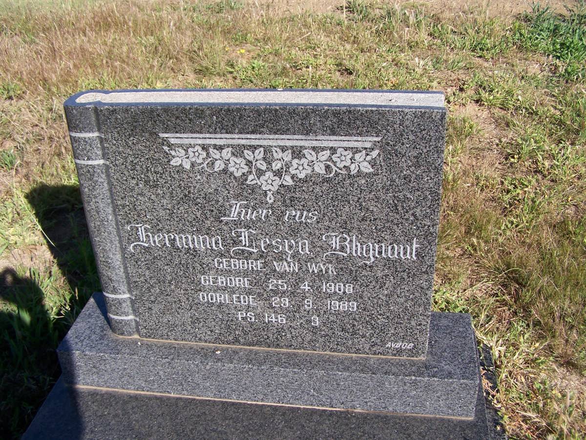 BLIGNAUT Hermina Lesya geb VAN WYK 1908-1989