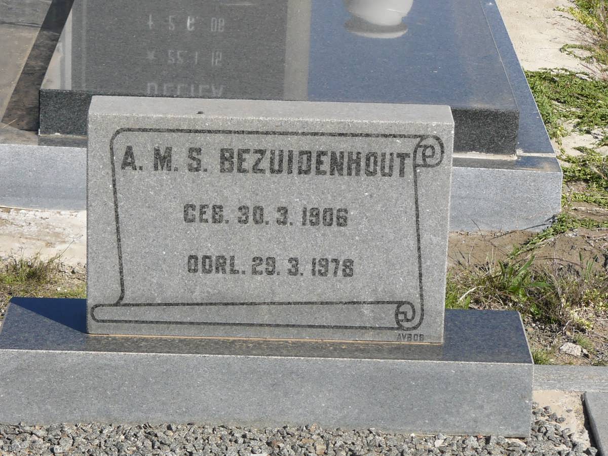 BEZUIDENHOUT A.M.S. 1906-1978