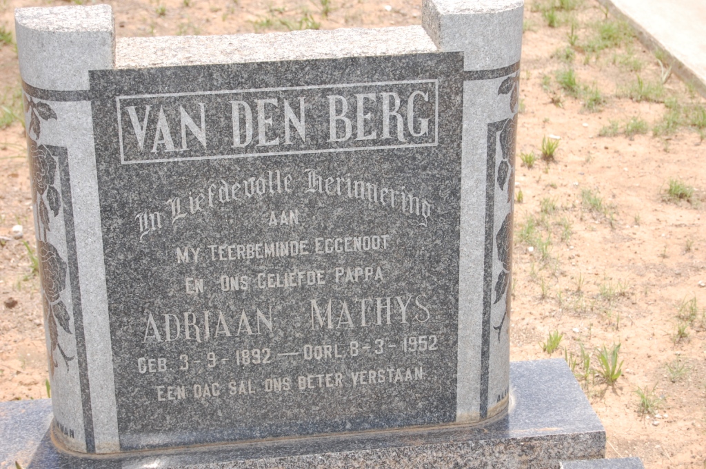BERG Andriaan Mathys, van den 1892-1952