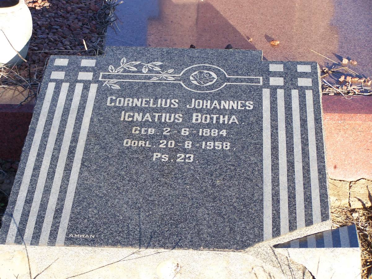 BOTHA Cornelius Johannes Ignatius 1884-1958