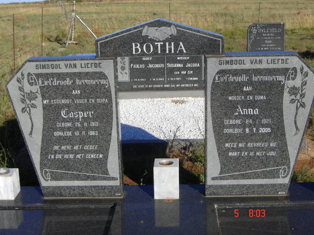 BOTHA Casper 1913-1983 &amp; Anna 1921-2005