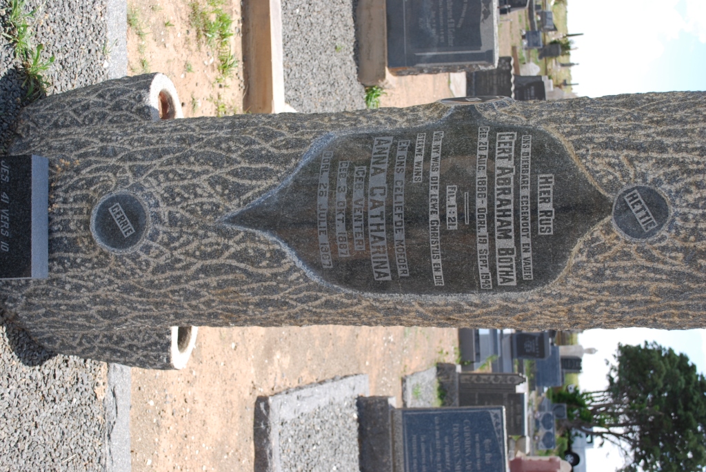 BOTHA Gert Abraham 1886-1943 &amp; Anna Catharina VENTER 1887-19?7