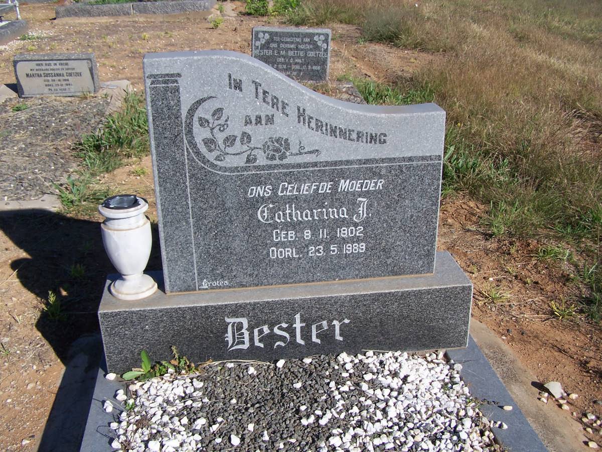 BESTER Catharina J. 1902-1989