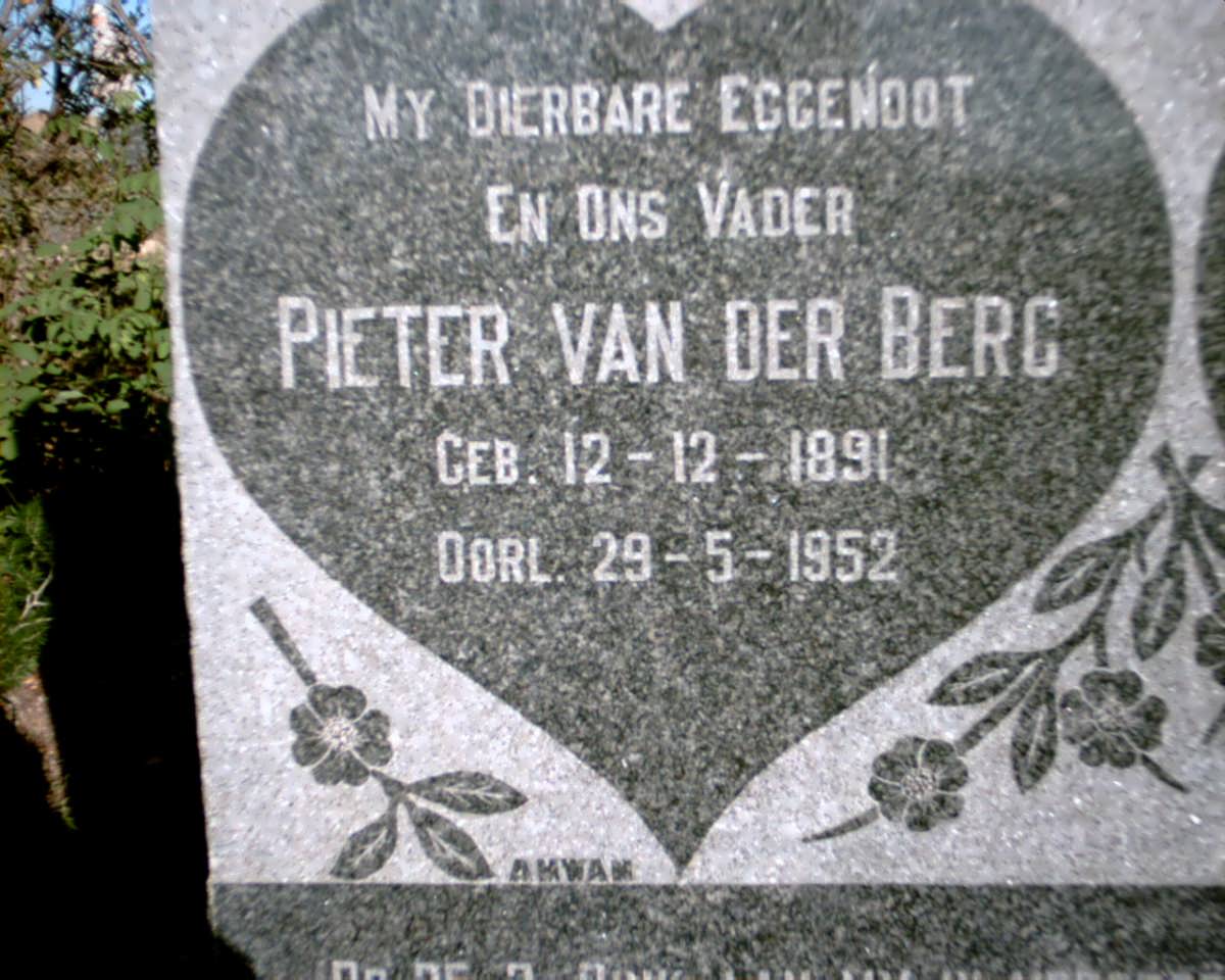 BERG Pieter, van der 1891-1952