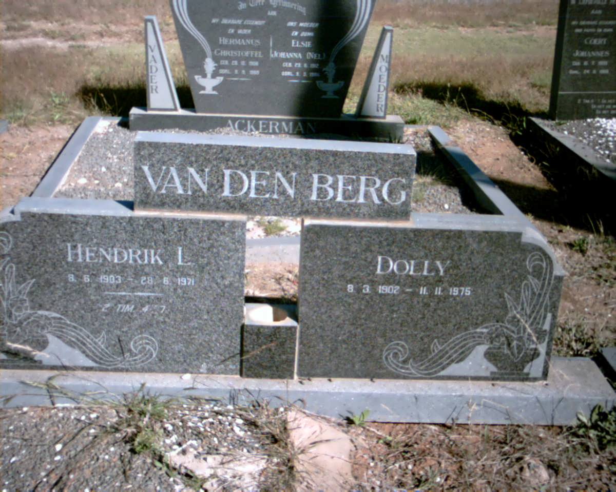 BERG Hendrik L., van den 1903-1971 &amp; Dolly 1902-1975