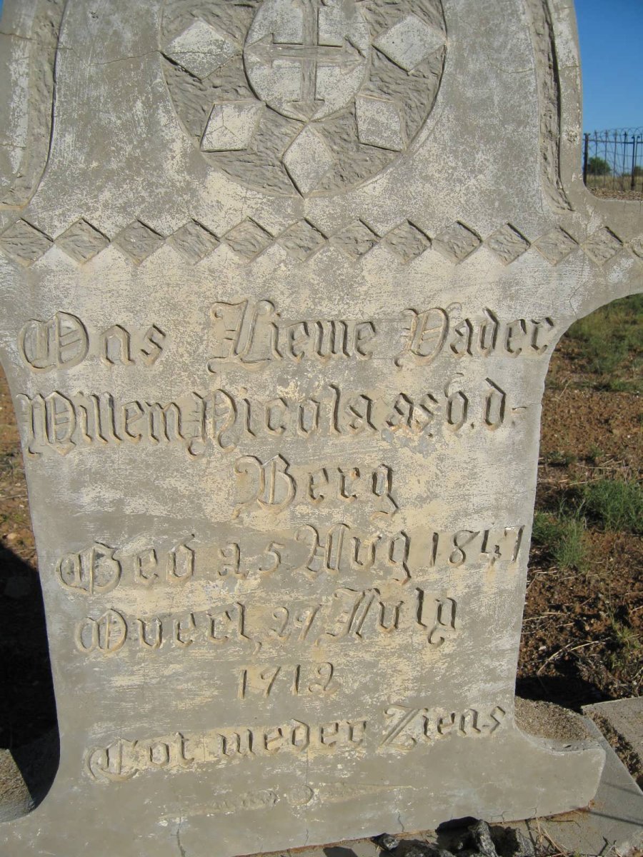 BERG Willem Nicolaas, v.d. 1841-1912