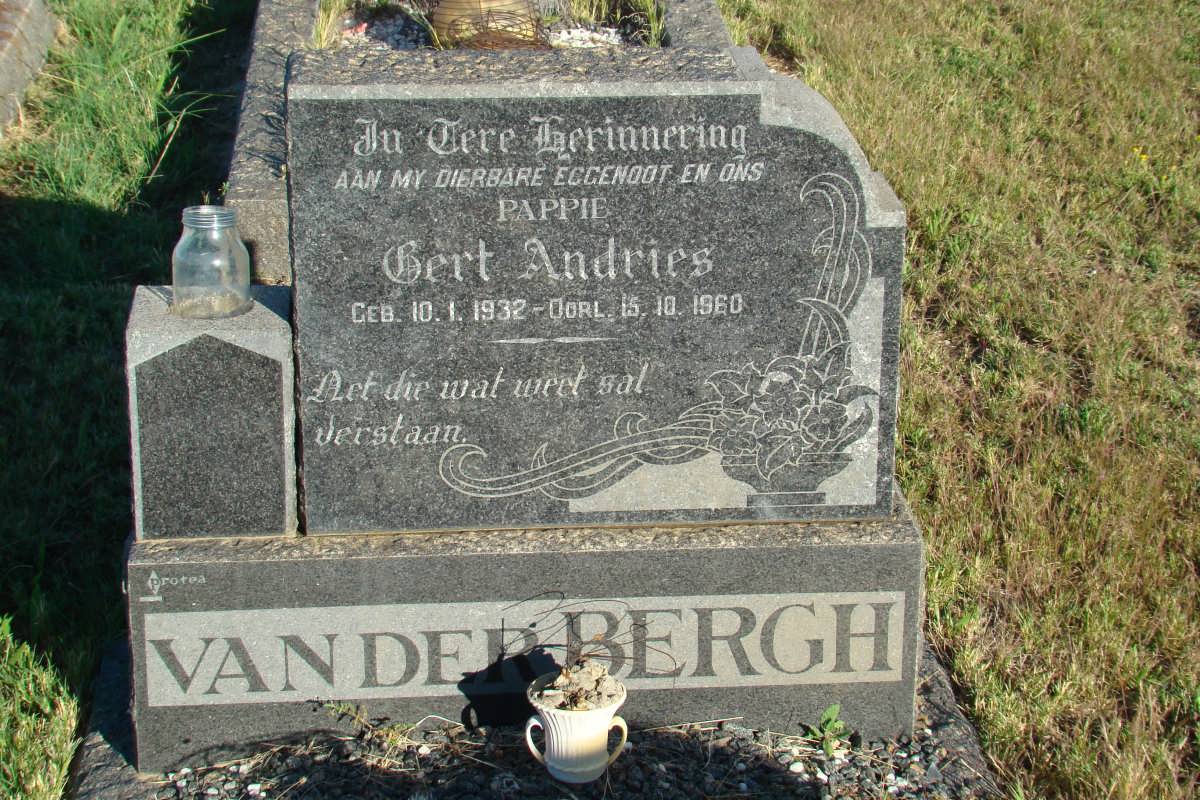 BERGH Gert Andries, van der 1932-1960