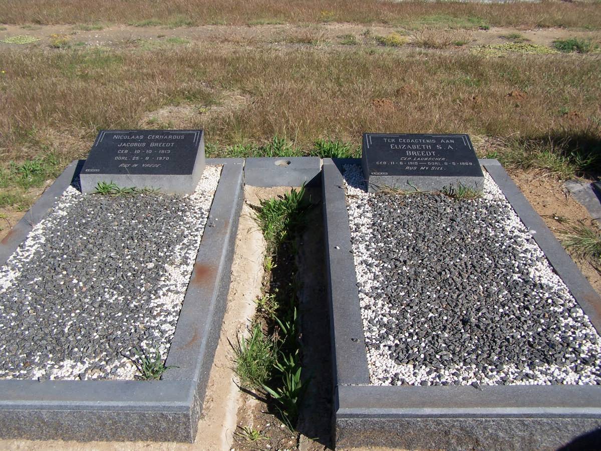 BREEDT Nicolaas Gerhardus Jacobus 1913-1970 &amp; Elizabeth S.A. LAUBSCHER 1915-1969