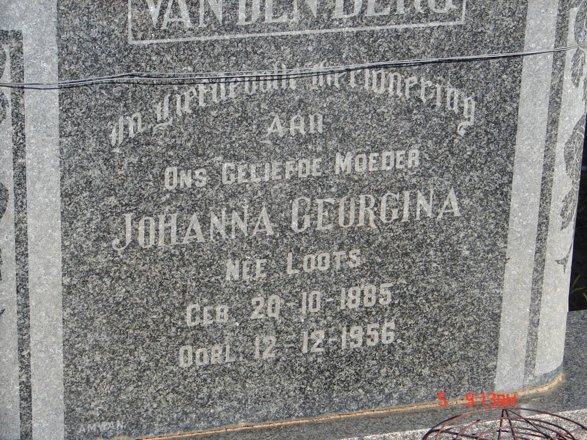 BERG Johanna Georgina, van den nee LOOTS 1885-1956