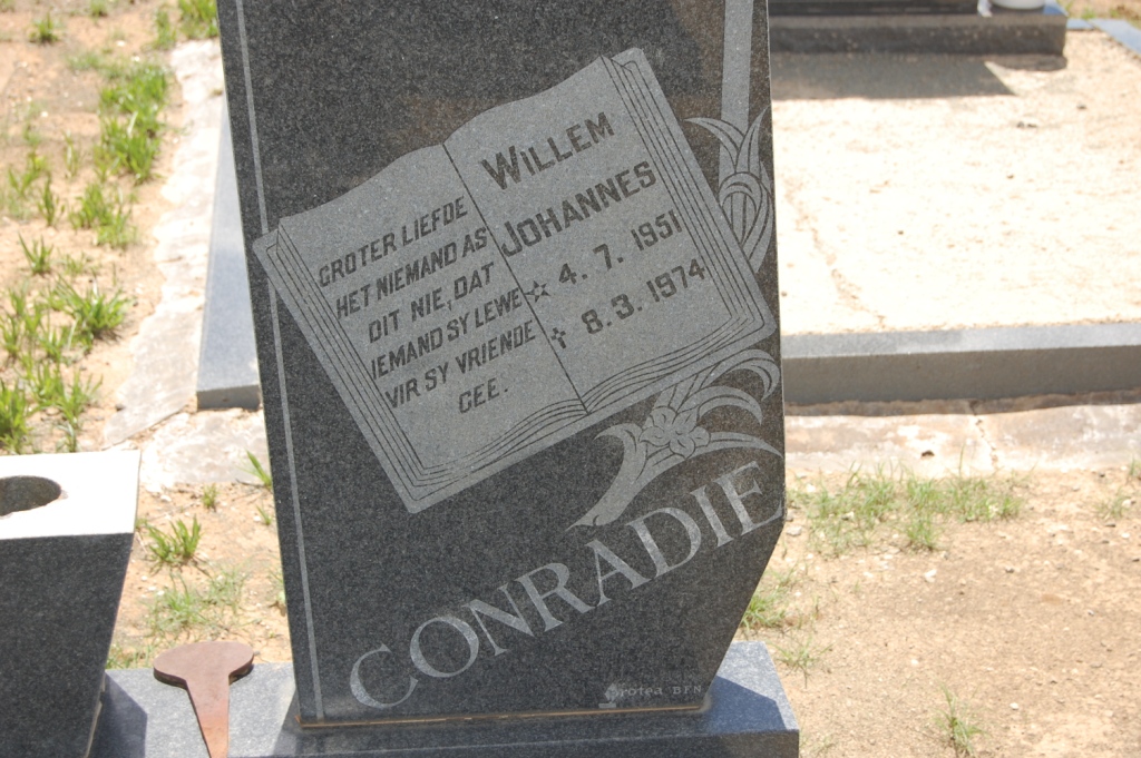CONRADIE Willem Johannes 1951-1974
