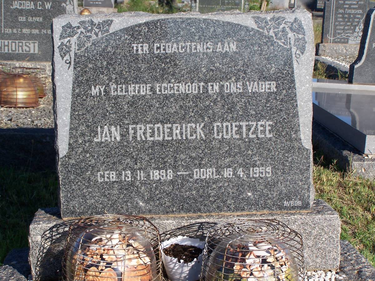 COETZEE Jan Frederick 1898-1959