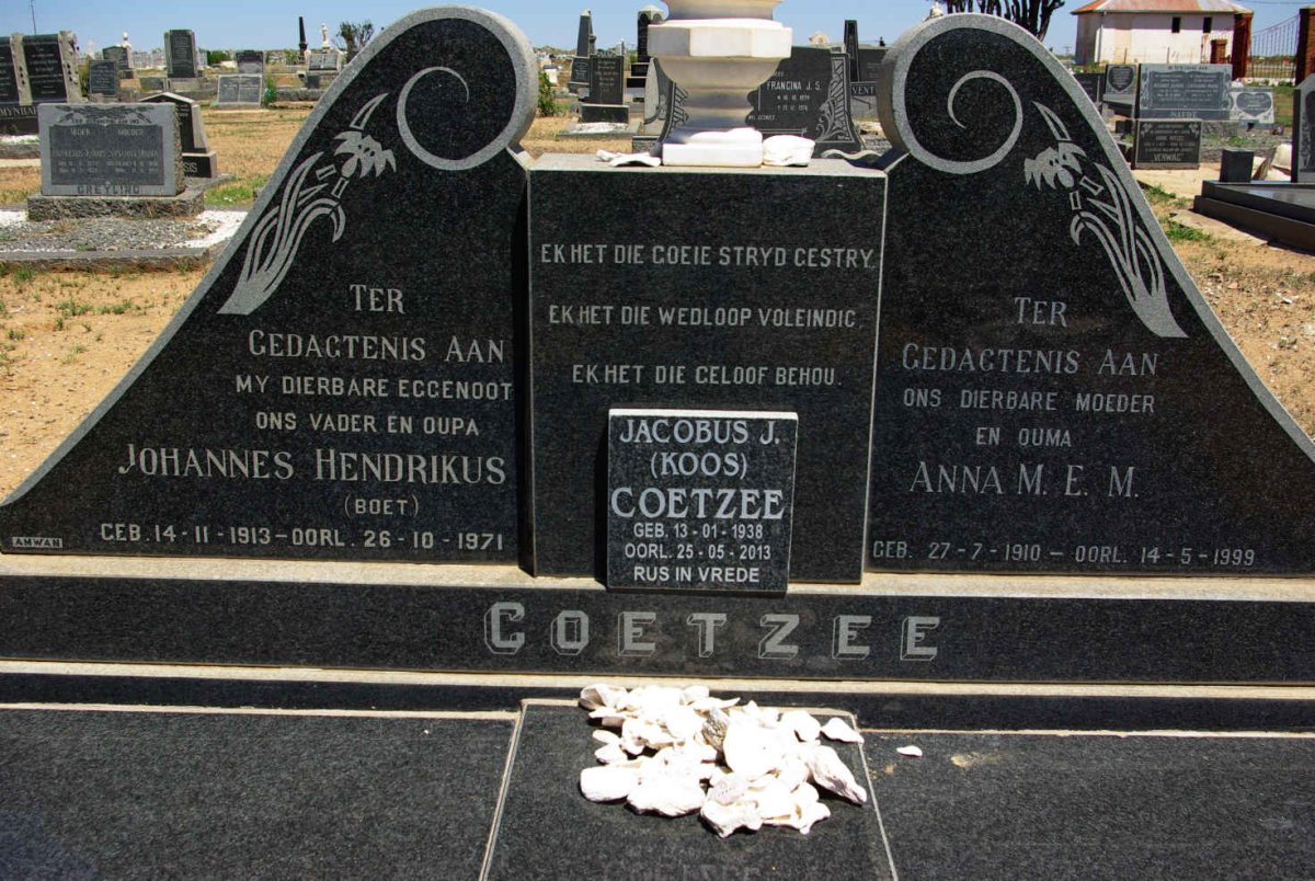 COETZEE Johannes Hendrikus 1913-1971 &amp; Anna M.E.M. 1910-1999 :: COETZEE Jacobus J. 1938-2013
