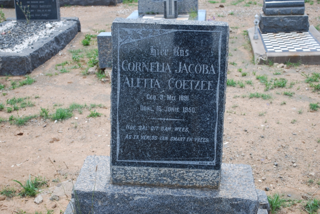 COETZEE Cornelia Jacoba Aletta 1891-1950