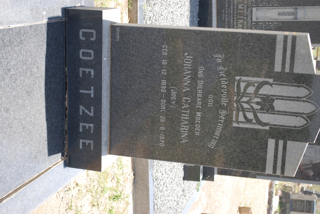 COETZEE Johanna Catharina 1892-1970