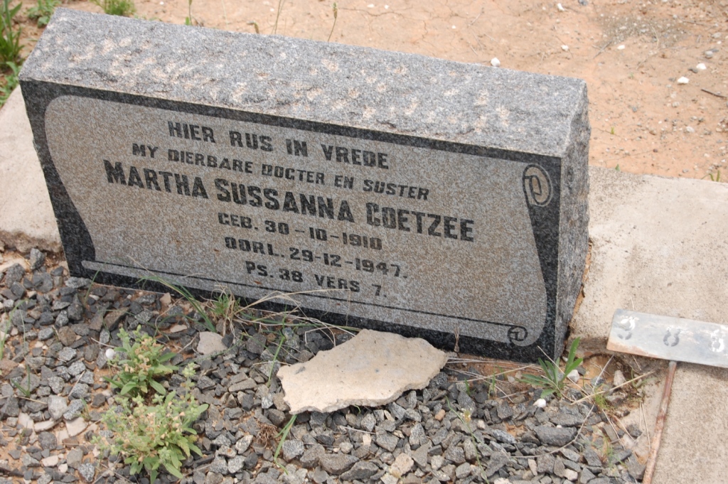 COETZEE Martha Sussanna 1910-1947
