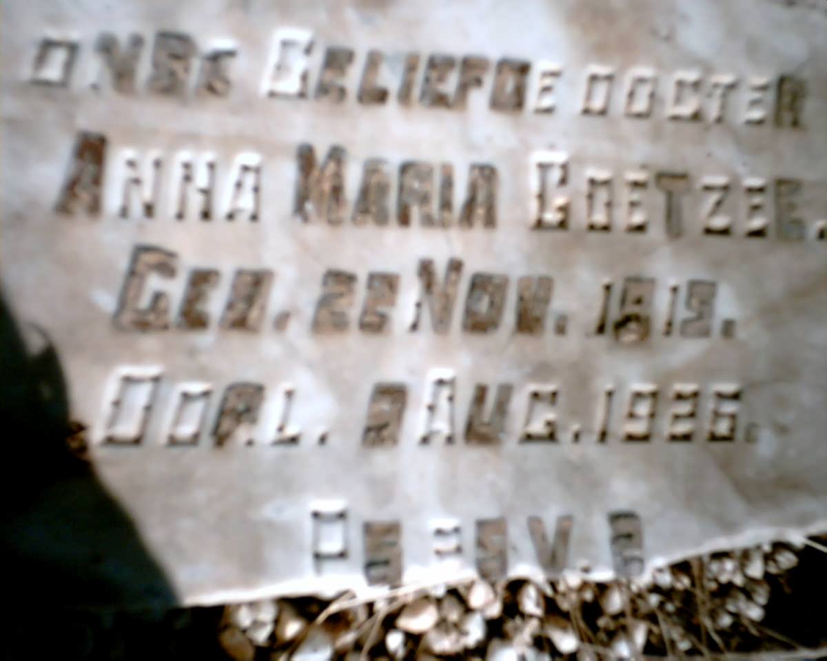 COETZEE Anna Maria 1915-1936
