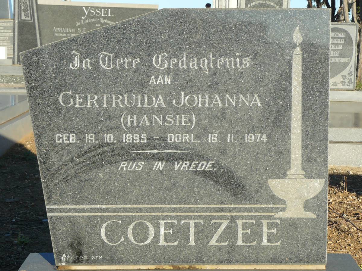 COETZEE Gertruida Johanna 1895-1974