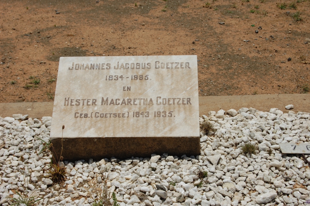 COETZER Johannes Jacobus 1834-1895 &amp; Hester Magaretha COETSEE 1843-1935