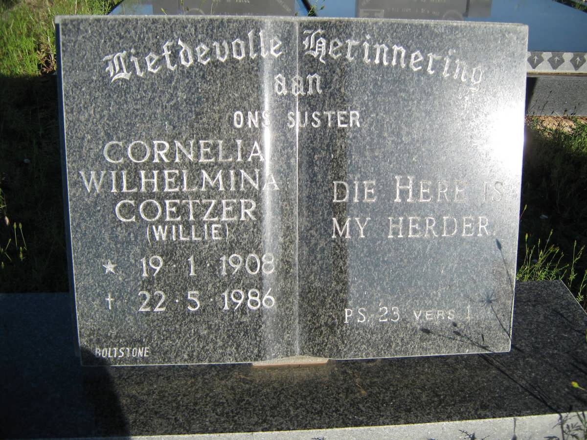 COETZER Cornelia Wilhelmina 1908-1986