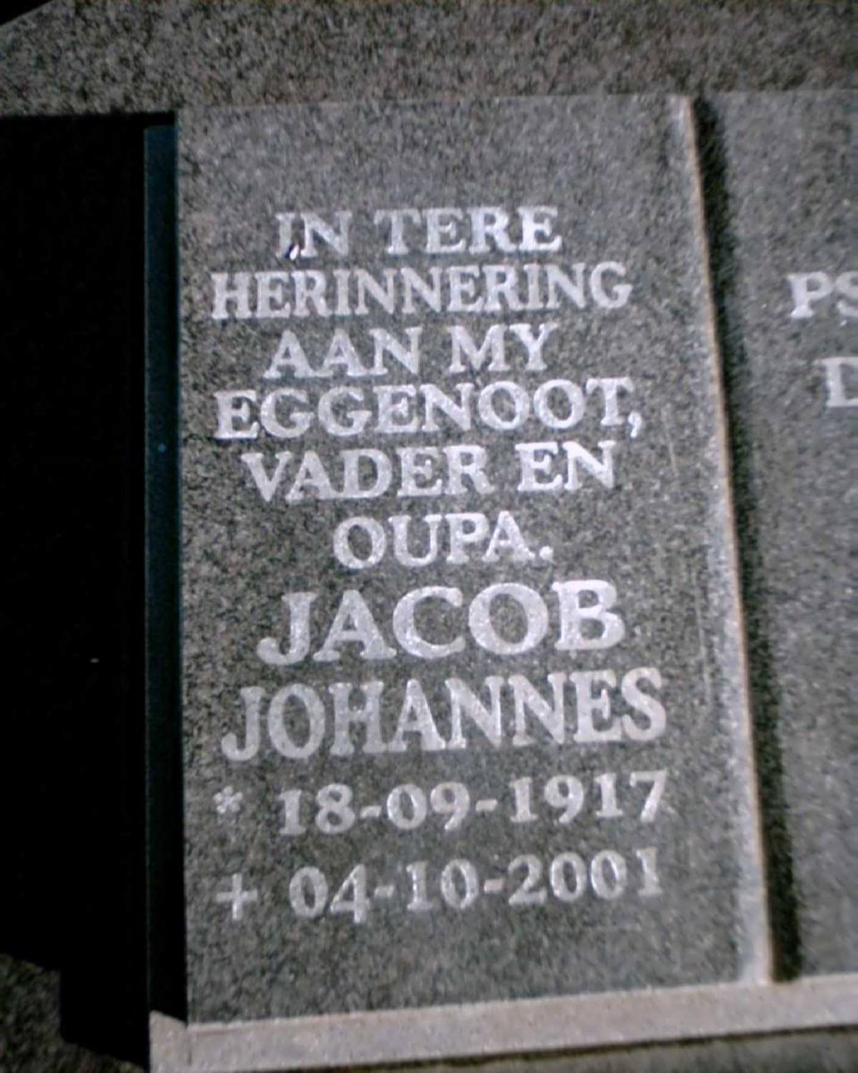 COETZER Jacob Johannes 1917-2001